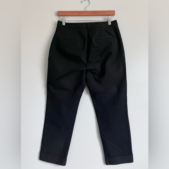 ANN TAYLOR Black Cropped Mid Rise Cotton Blend With Stretch Pants Size 4 - Picture 6 of 12